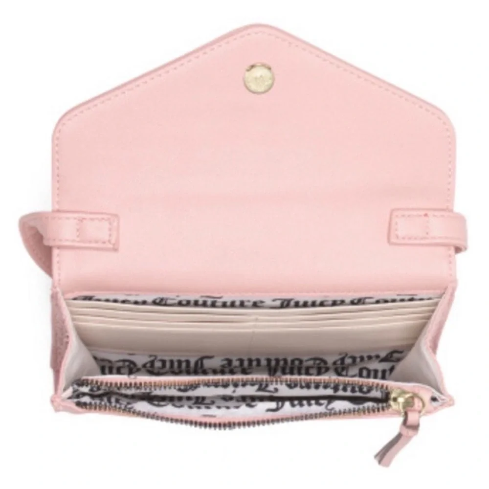 NWT Juicy Couture Taffy Pink Crossbody & Card Case Set Heart Logo Gift Box